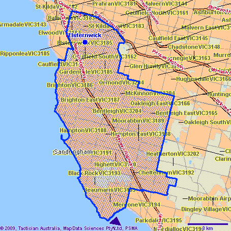 Elsternwick South Map